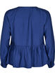 Bluse med sløyfe og lange ermer, Blå, Packshot image number 1