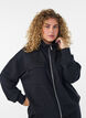 Jersey cardigan med glidel&aring;s og h&oslash;y hals, Svart, Model image number 3