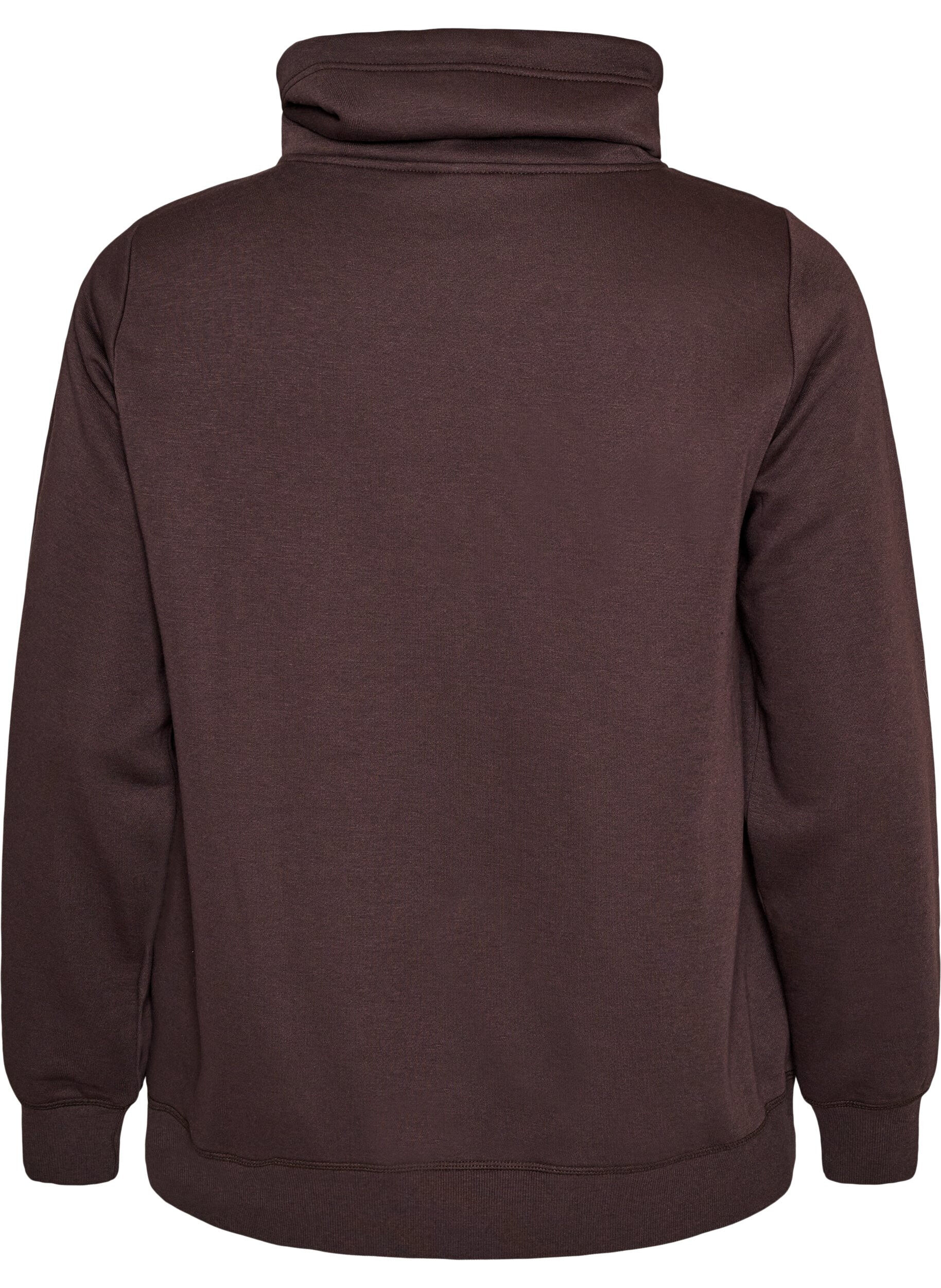 ZizziGenser med h&oslash;y hals og lommer, Brun, Packshot image number 1