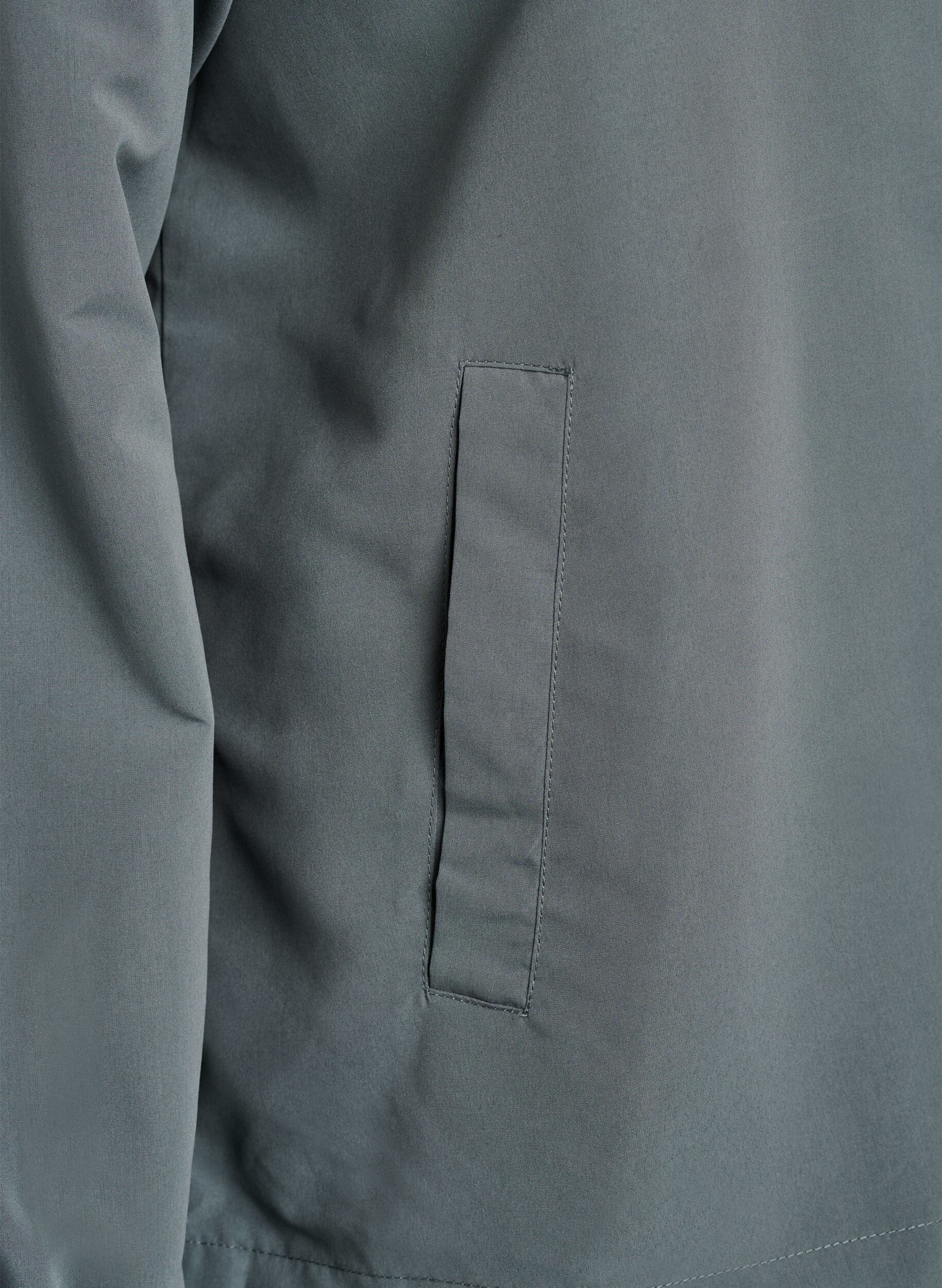 Zizzi Lett jakke med hette og glidel&aring;s, Gr&oslash;nn, Packshot image number 3