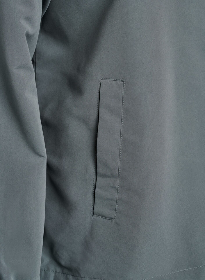 Lett jakke med hette og glidel&aring;s, Gr&oslash;nn, Packshot image number 3