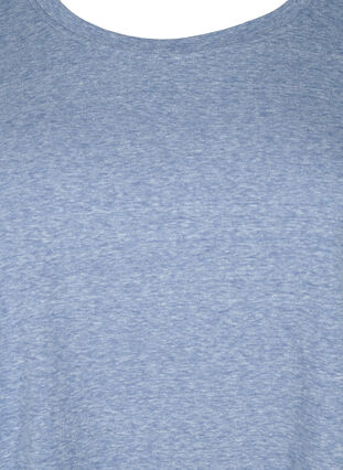 Melert T-skjorte med korte ermer, Moonlight Blue Mel. , Packshot image number 2