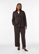 Dobbeltradet blazer med Loose fit, Brun, Model image number 1