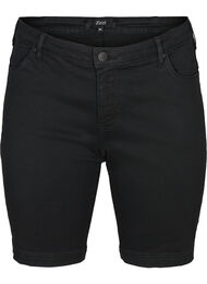 Slim fit Emily-shorts med normalhøy midje, Black