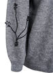 Genser med perlebroderi, Gr&aring;, Packshot image number 3