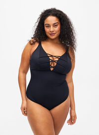 Badedrakt med snøre, Black, Model