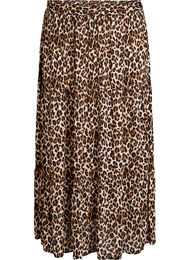 Langt skjørt med strikk i livet, Leopard AOP