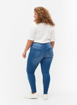 Super slim Amy jeans med høyt liv, Light blue, Model image number 1