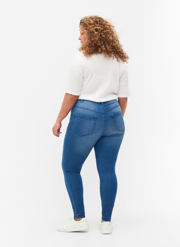 Super slim Amy jeans med høyt liv, Light blue, Model image number 1