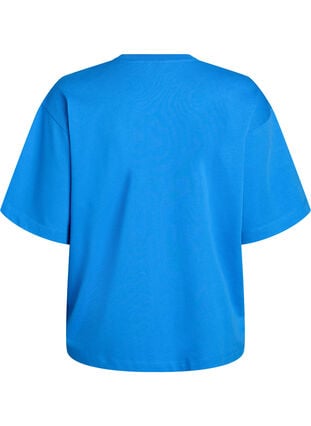 Zizzi Oversized T-skjorte med halve ermer, Blå, Packshot image number 1