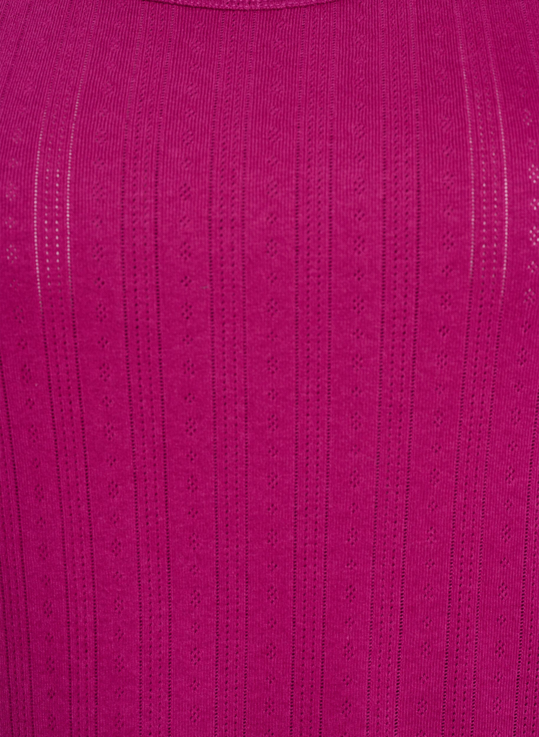 ZizziNattopp i organisk bomull med et teksturert m&oslash;nster, Rosa, Packshot image number 2