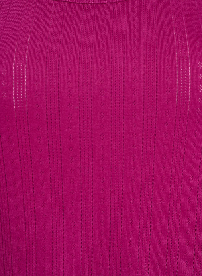 Nattopp i organisk bomull med et teksturert m&oslash;nster, Rosa, Packshot image number 2