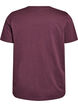 Basic T-skjorte i bomull med rund hals, M&oslash;rk Bordeaux, Packshot image number 1