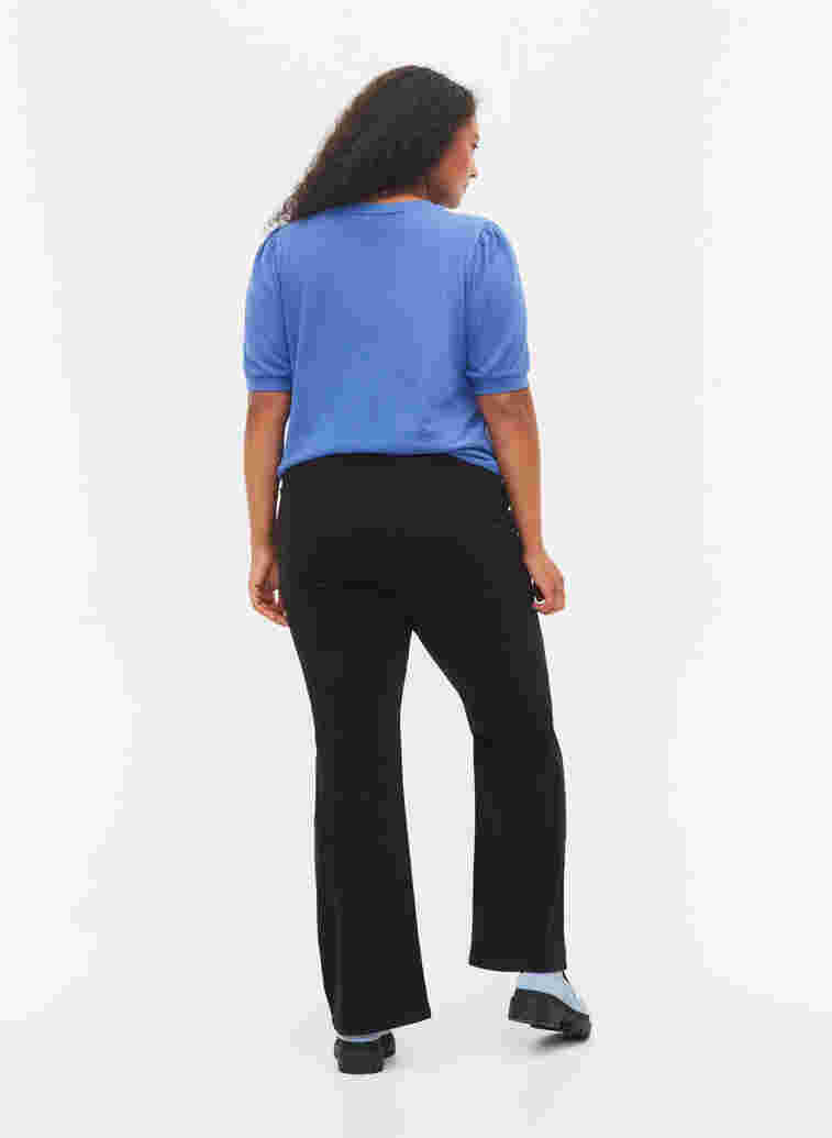 Jeans med sleng og ekstra høyt liv, Black, Model