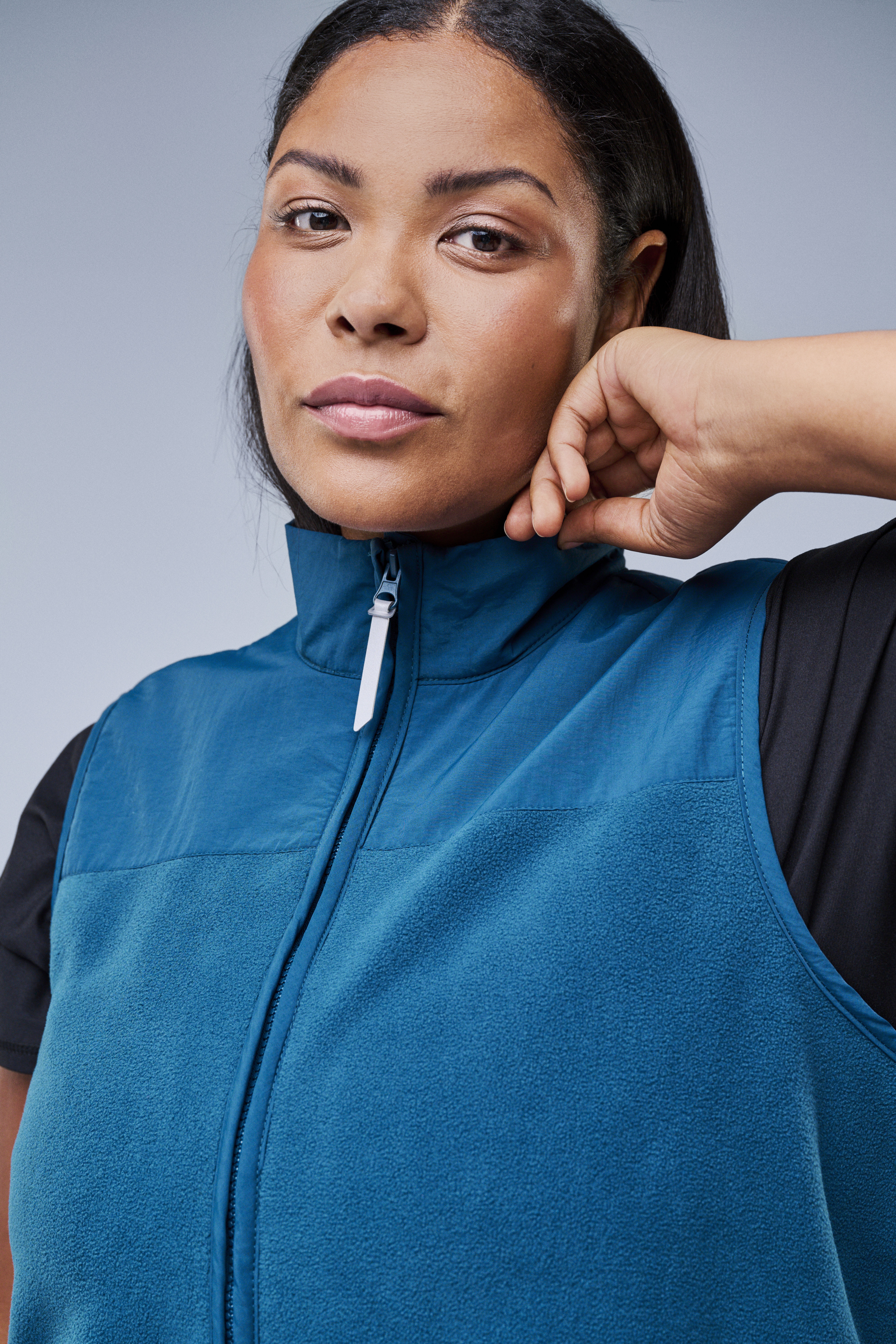 Zizzi H&oslash;yhalset vest, , Model
