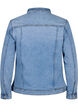 Kort dongerijakke i bomull, Light blue denim, Packshot image number 1