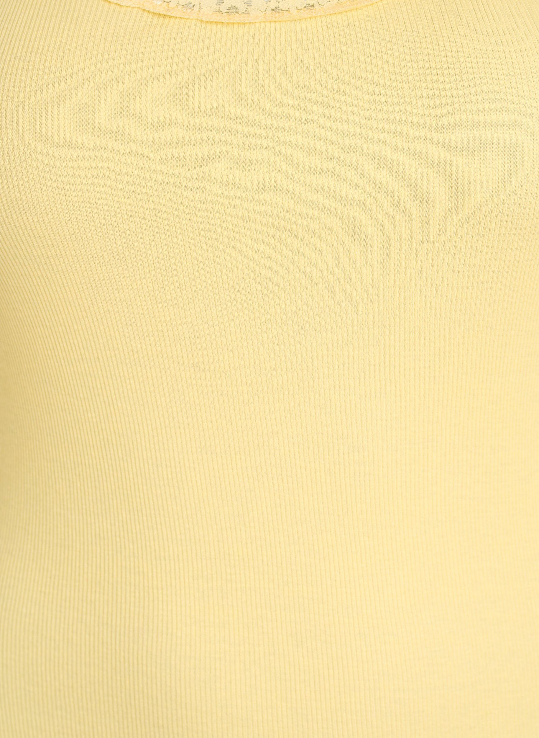 Zizzi Topp med blondekant, Gul, Packshot image number 2