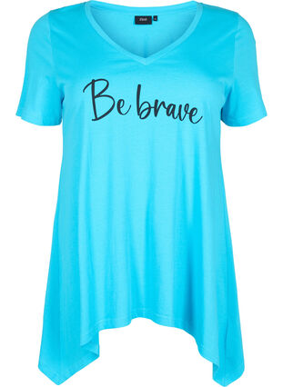 T-skjorte i bomull med korte ermer, Blue Atoll W. Be, Packshot image number 0
