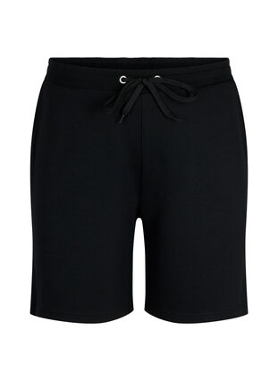 Shorts i modalblanding med lommer, Black, Packshot image number 0