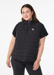 Sporty polstret vest med glidelås og lommer, Svart, Model image number 0