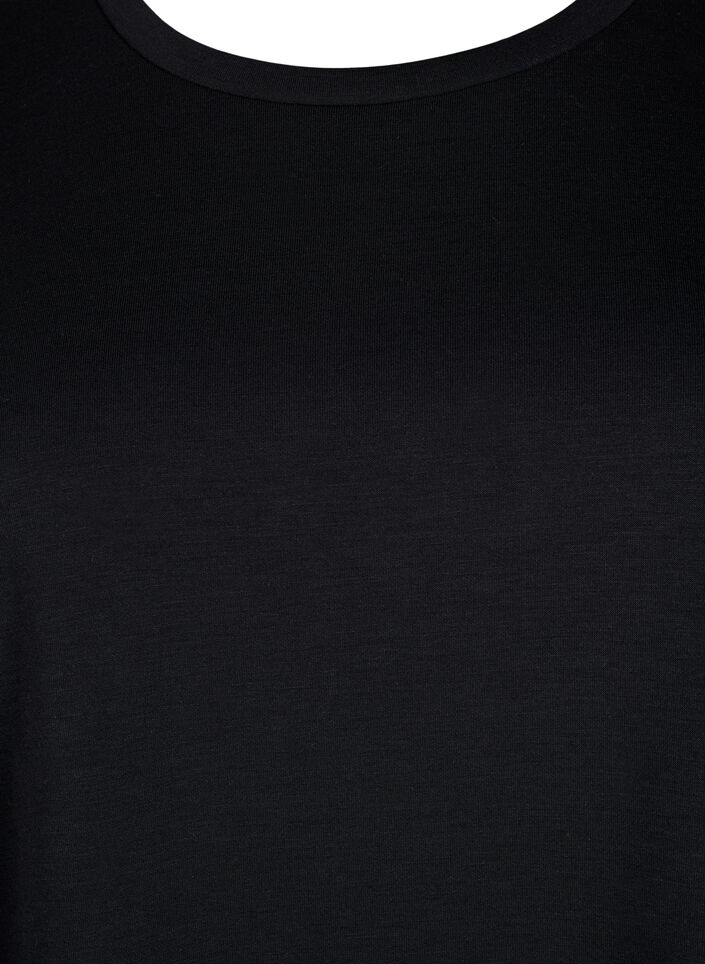 T-skjorte i modal blanding, Svart, Packshot image number 2