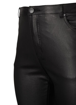 Coated Ellen jeans med bootcut, Black, Packshot image number 2