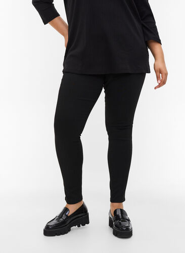 Stay black Amy jeans med høyt liv, Black, Model image number 3