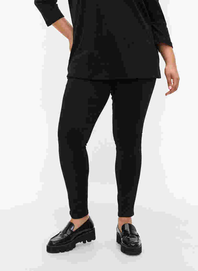 Stay black Amy jeans med høyt liv, Black, Model image number 3