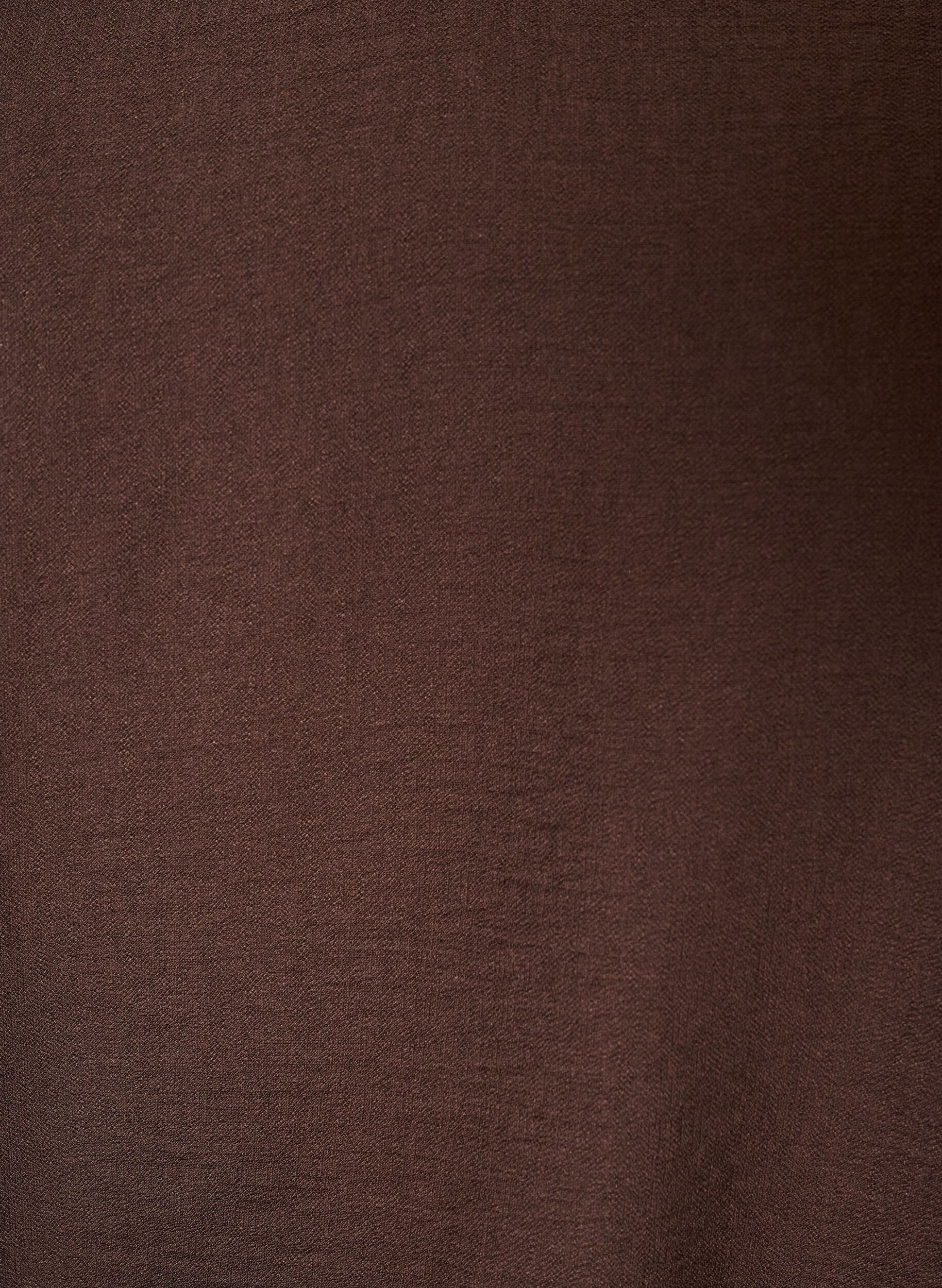 ZizziViskosebluse med V-hals og ballongsilhuett, Brun, Packshot image number 2