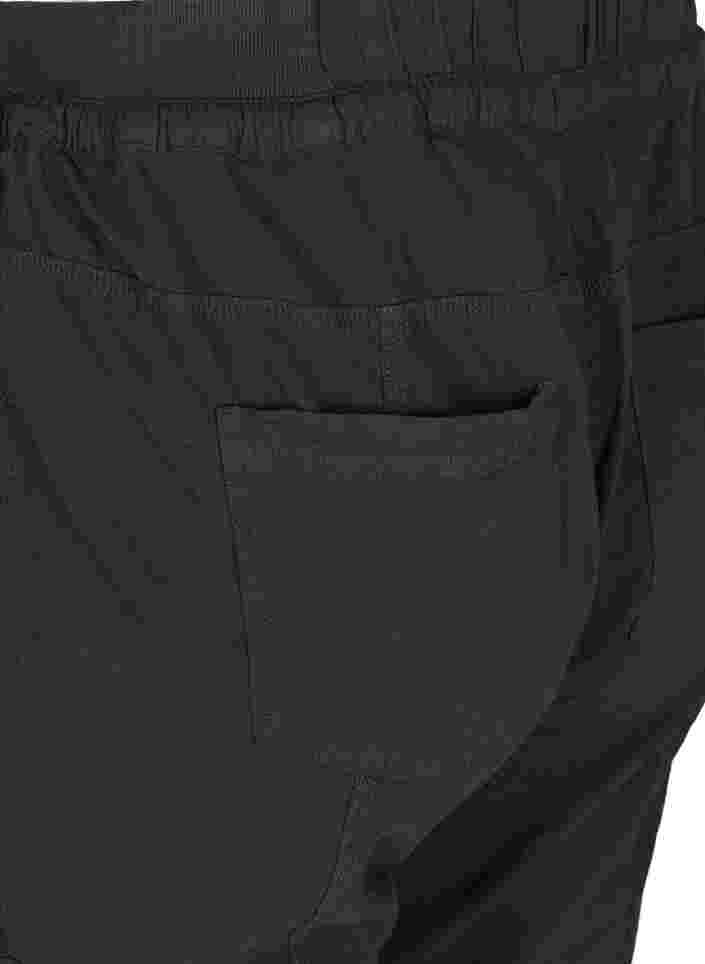 Løse bukser i bomull, Black, Packshot image number 3