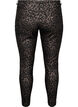 Belagte leggings med leopardmønster og kort lengde, Brun, Packshot image number 1
