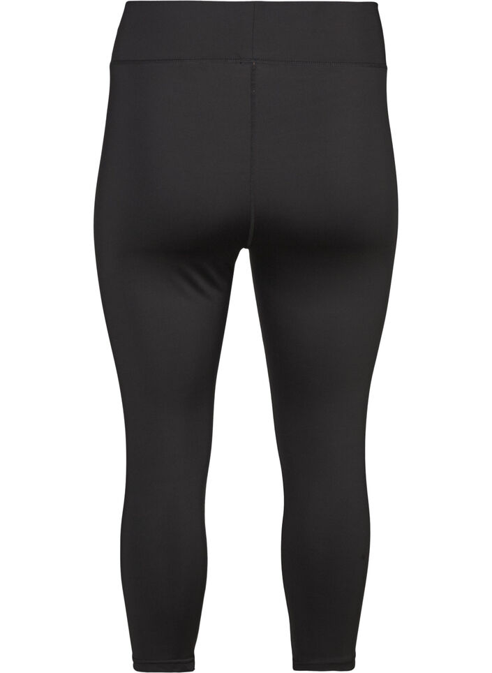 Tettsittende capribukser til trening, Svart, Packshot image number 1