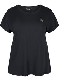 Ensfarget t-skjorte til trening, Black