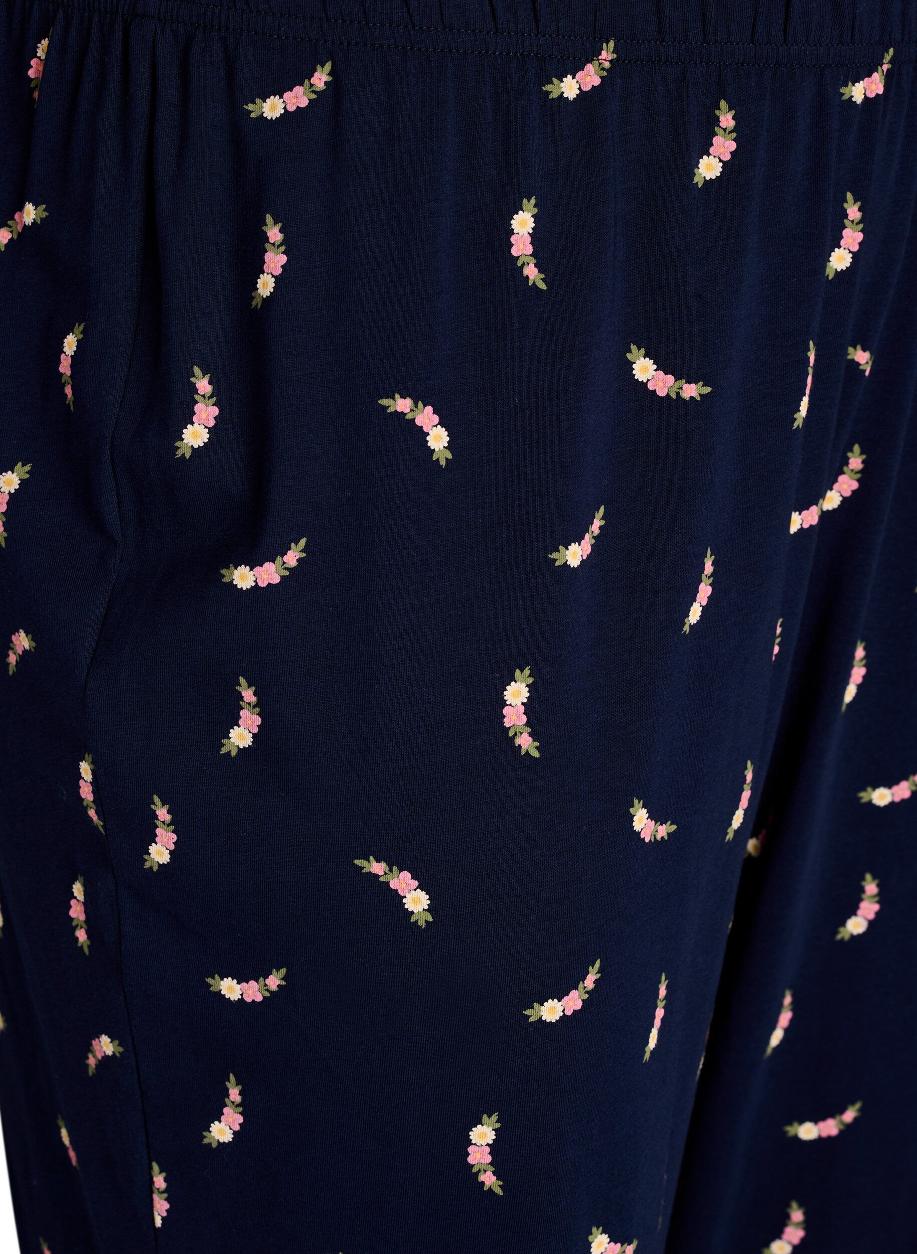 ZizziTrykte pyjamasbukser, Bl&aring;, Packshot image number 2