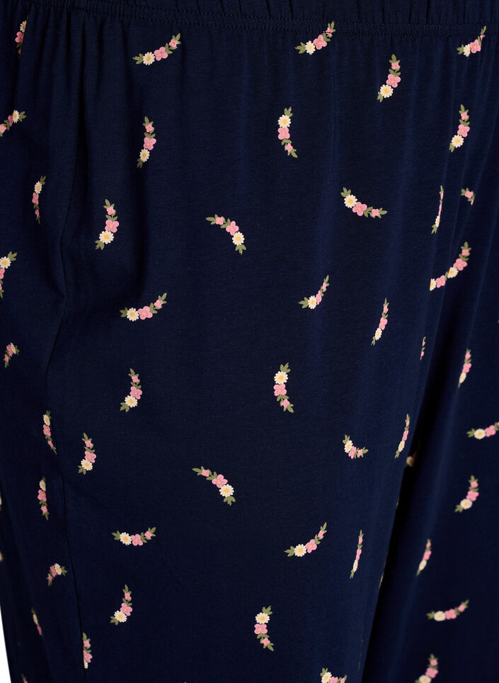 Trykte pyjamasbukser, Bl&aring;, Packshot image number 2