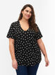 FLASH - Mønstret T-skjorte med V-hals, Black Dot, Model image number 0