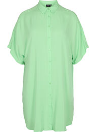 Lang viskose skjorte med 2/4-ermer, Summer Green