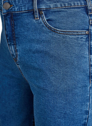 Zizzi Tettsittende denimshorts med høy midje, Blå, Packshot image number 2