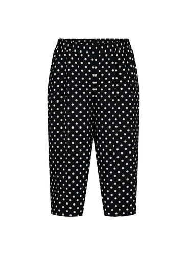 Culottebukser med mønster, Black w. Dots, Packshot image number 0