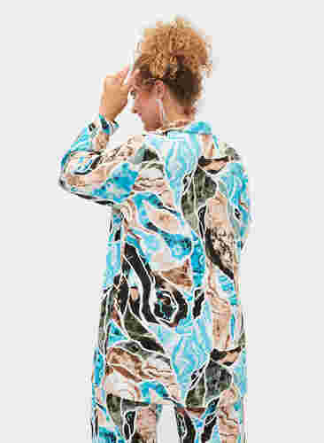 Skjorte med mønster og lange ermer, Earth AOP, Model image number 1