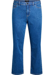 Gemma jeans med høy midje og regular fit, Dark Blue