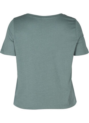 Kortermet T-skjorte med justerbar bunn, Balsam Green, Packshot image number 1