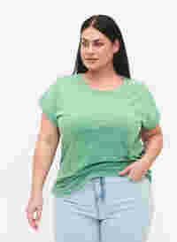 Melert T-skjorte med korte ermer, Jolly Green Mél, Model