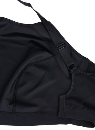 Zizzi CORE, SUPER HIGH, SPORTS BRA - Sports-BH med justerbare skulderstropper, Black, Packshot image number 2