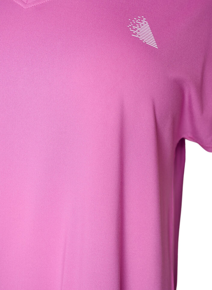 T-skjorte til trening med V-hals, Lilla, Packshot image number 2