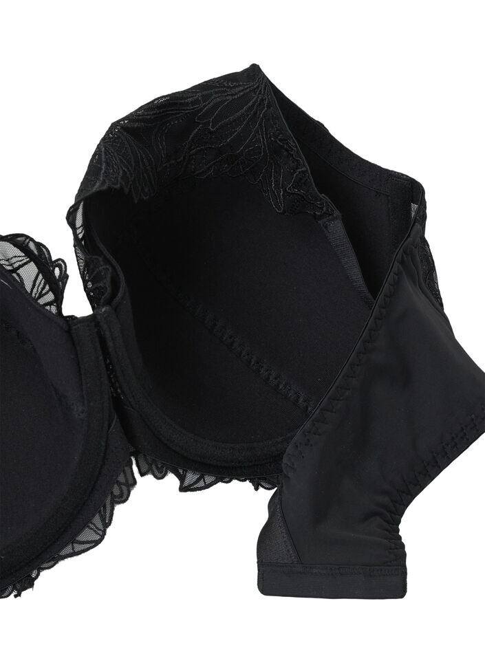 Vattert blonde-BH med spiler, Black, Packshot