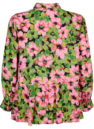 Blomstrete skjorte i viskose, Pink G. Flower AOP, Packshot image number 1