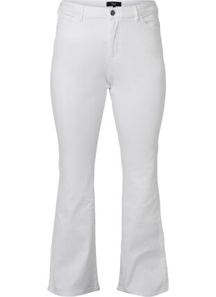 Ellen bootcut jeans med høyt liv, White, Packshot image number 0