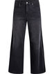 Wide fit jeans med vertikale denimdetaljer, Gr&aring;, Packshot image number 0