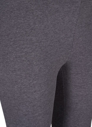 Zizzi Grå melert leggings, Dark Grey Melange, Packshot image number 2